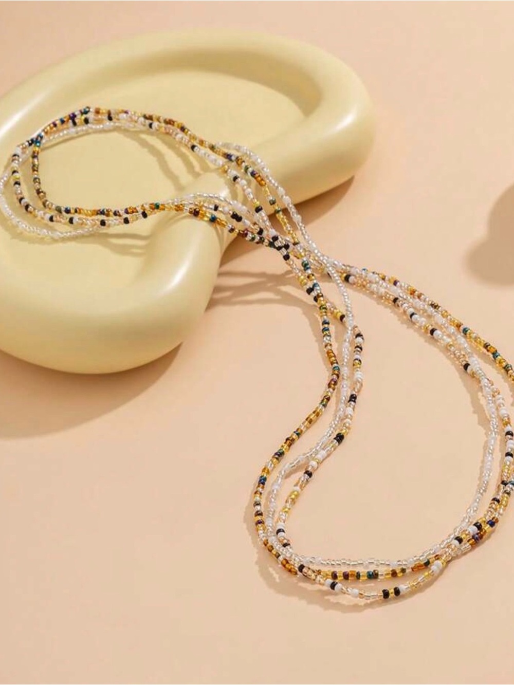 Layered Beaded Waist Chain - Multicolor - Picture 2 of 3